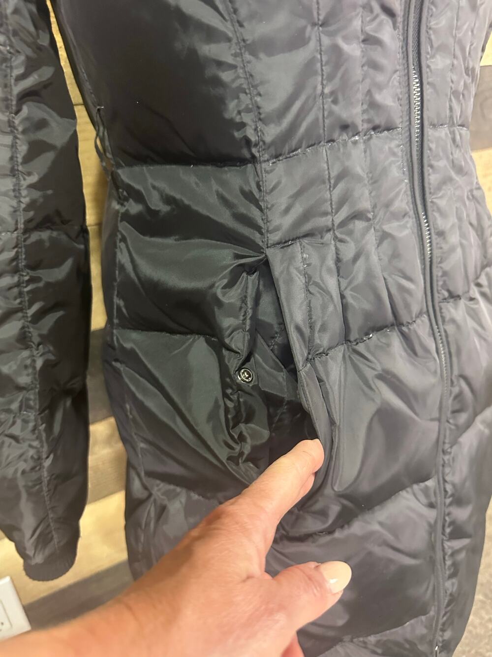 SAM EDELMAN Women’s Black Puffer Car Coat Size S EUC